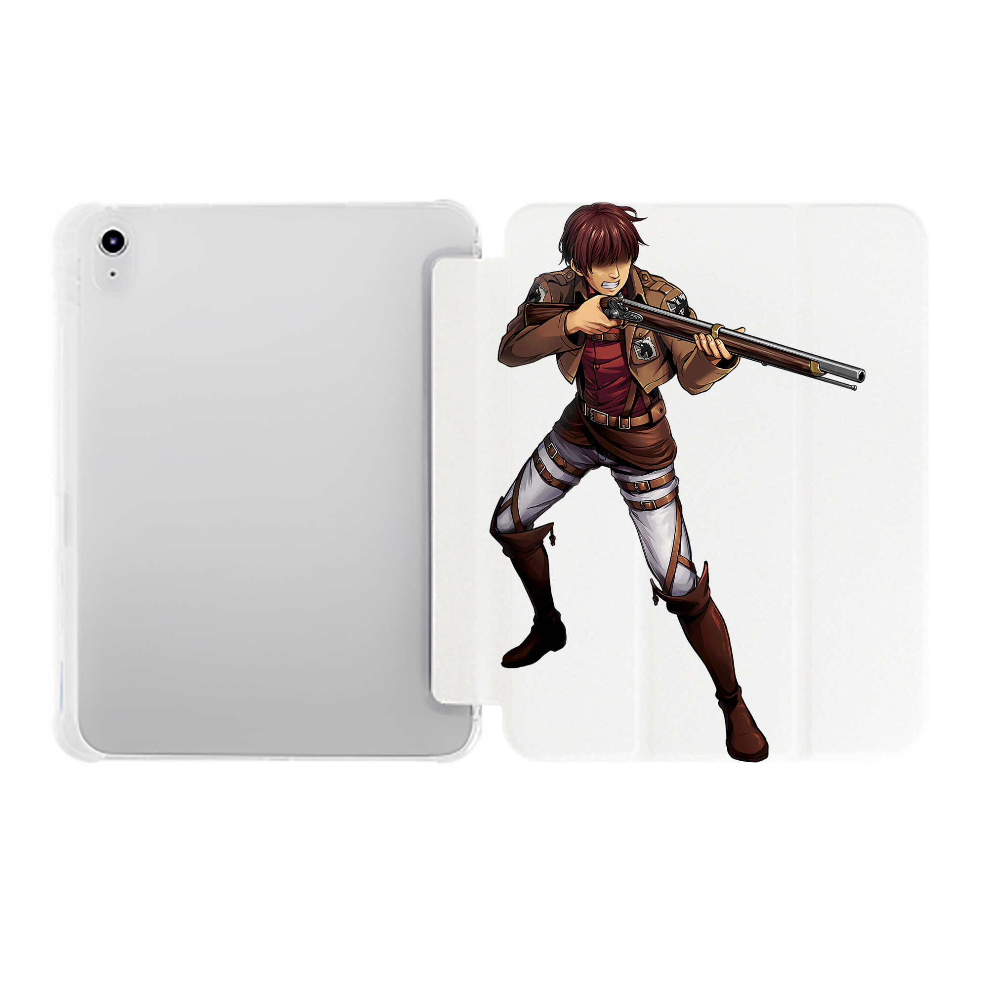 （画像用） 進撃の巨人 Attack on Titan IPad ケース ペン収納付き 三つ折りスタンド PUレザー×シリコン 対応機種9.5/10.5/10.9インチ